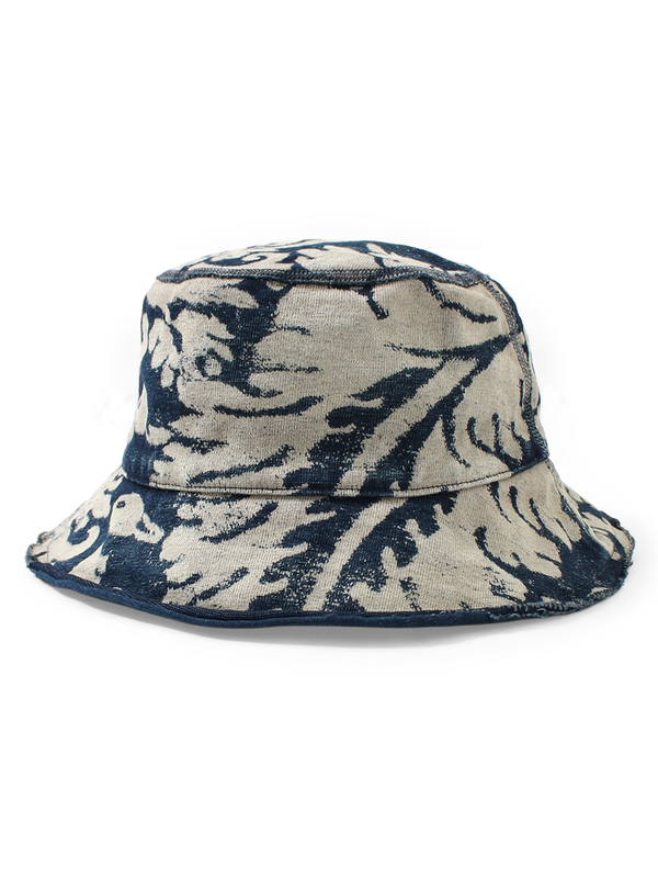 Kapital IDG Densely woven jersey damask discharge print bucket hat (short brim)