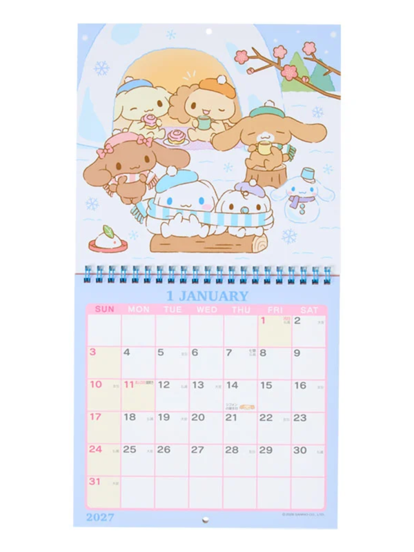 Sanrio Cinnamoroll Wall Calendar M 2027