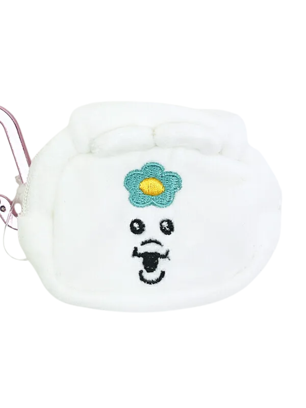 Npochamu Mini Pouch with Carabiner White