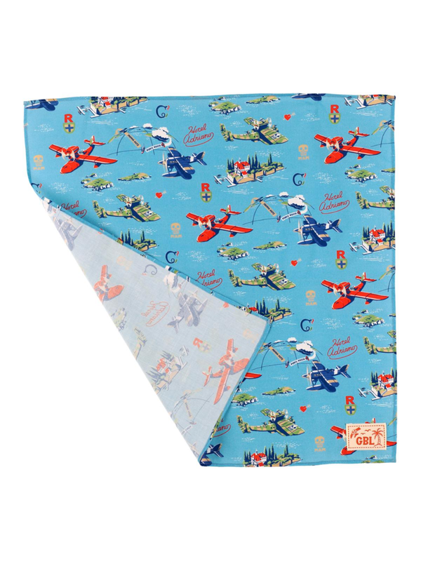 Porco Rosso Hawaiian Bandana Flying Boats Sky & Sea