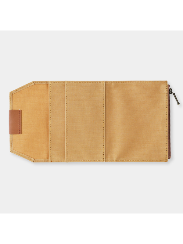 TRAVELER'S notebook Passport Size Cotton Zipper Case – Beige