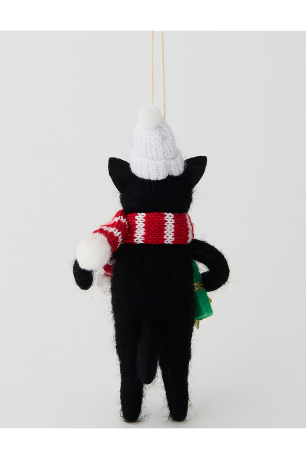 KIKA Wool Felt Cat Christmas Ornament