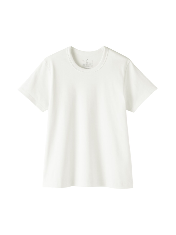 MUJI Women's Cooling Sweat-Resistant Crew Neck Short-Sleeve T-Shirt