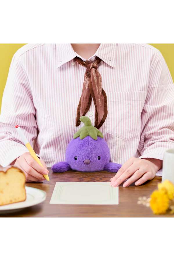 Funbaruzu Regular Eggplant Plush Desk Companion