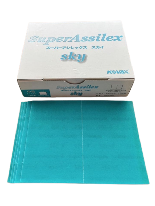 KOVAX Super Assilex Sky Sheet K-500 Hook & Loop Sanding Sheets Box of 50