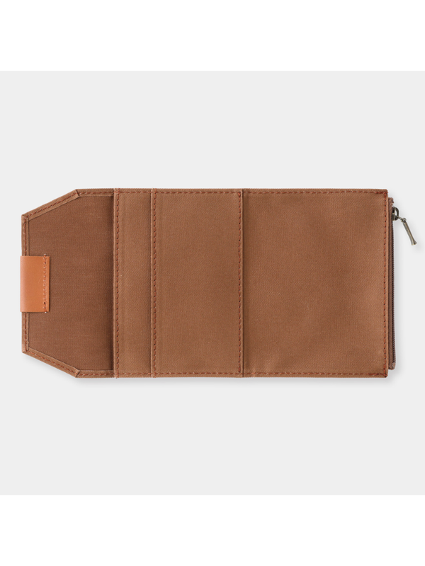 TRAVELER'S notebook Passport Size Cotton Zipper Case – Coffee