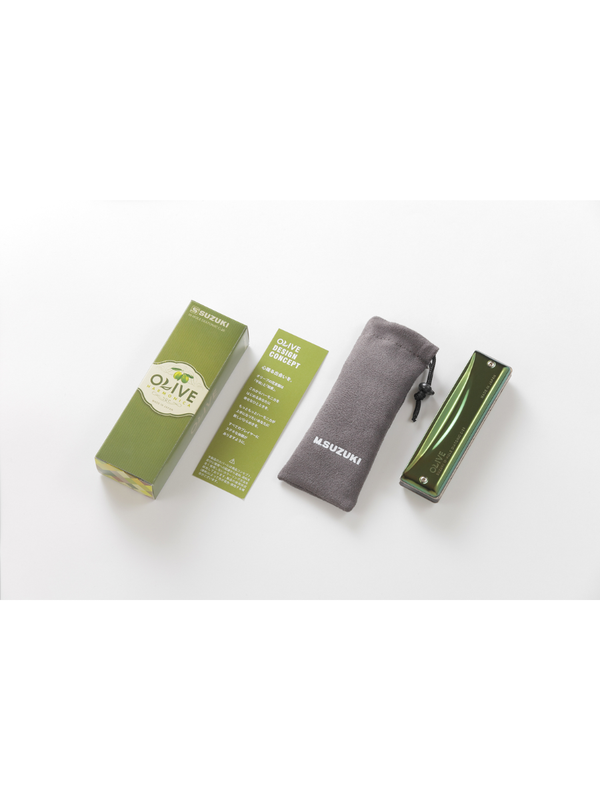 Suzuki OLIVE C-20 10-Hole Diatonic Harmonica – Olive Green