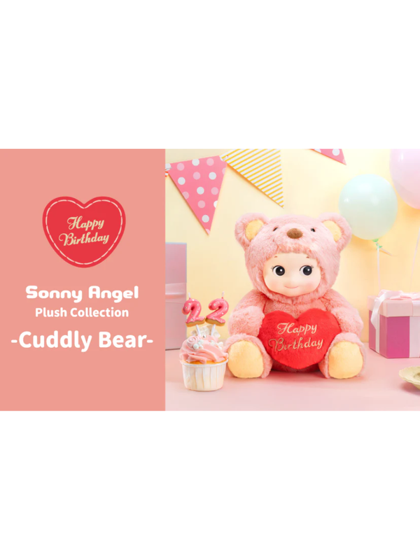 Sonny Angel Plush Collection Cuddly Bear Pink Plush Doll--【Pre-Order】