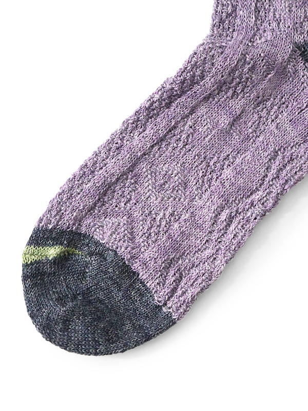 Kapital 96-ply Linen Jacquard Kuba Pattern Socks