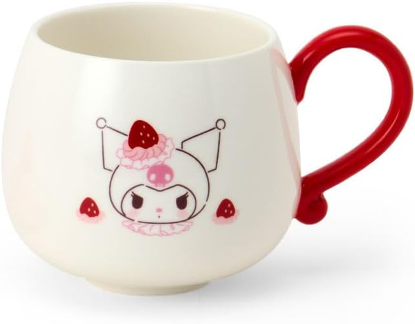 Sanrio Kuromi Ceramic Mug with Lid Strawberry Shortcake Design