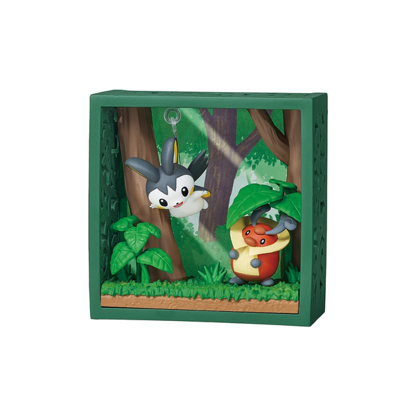 Pokemon Frame Deep Green Forest Box Miniature Figures – 6 Types Collectible Set