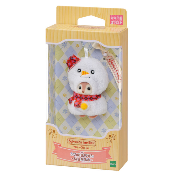 Sylvanian Families Deer Baby Snowman Keychain Figure Charm