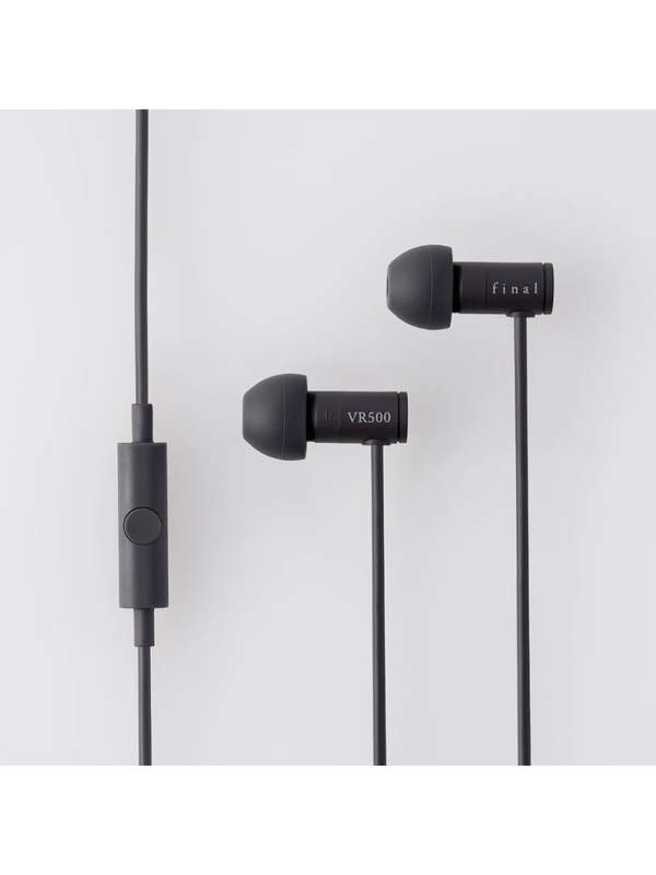Final VR500 for Gaming Wired Gaming Earphones with Microphone In-Ear Headphones 3.5mm Plug Matte Gray