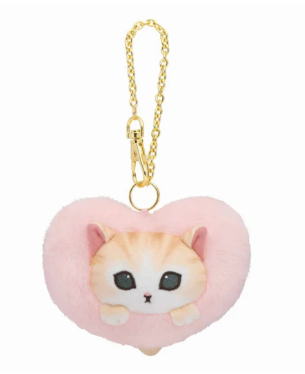 mofusand Fluffy Heart Meow Mascot Keychain