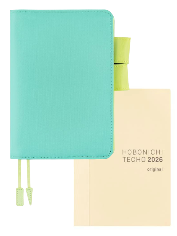 Hobonichi Techo Colors Aqua Lime Cover Original Size A6 Polyester Planner Cover