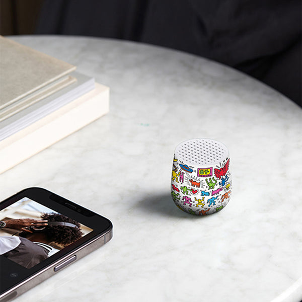 Lexon Mino+ Wireless Speaker Keith Haring Happy White