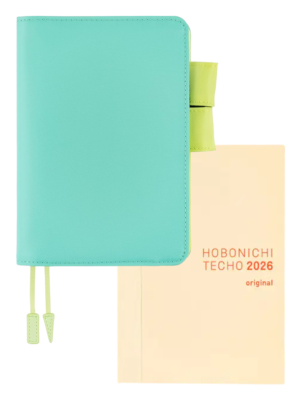Hobonichi Techo Colors Aqua Lime Cover Original Size A6 Polyester Planner Cover