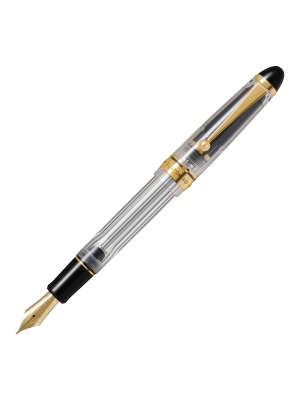 Pilot Custom 823 Fountain Pen 14K Gold #15 Nib Transparent F M B Signature FKK-3MRP-NC