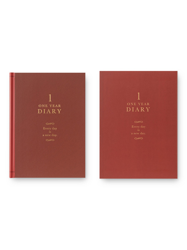 MIDORI 1 Day 1 Page Diary Red - Daily Journal (12714006)