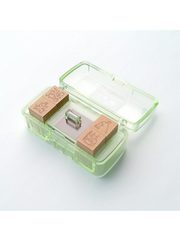 My Neighbor Totoro Mini Stamp Set Medium Totoro Planner Stamp with Ink Pad Case