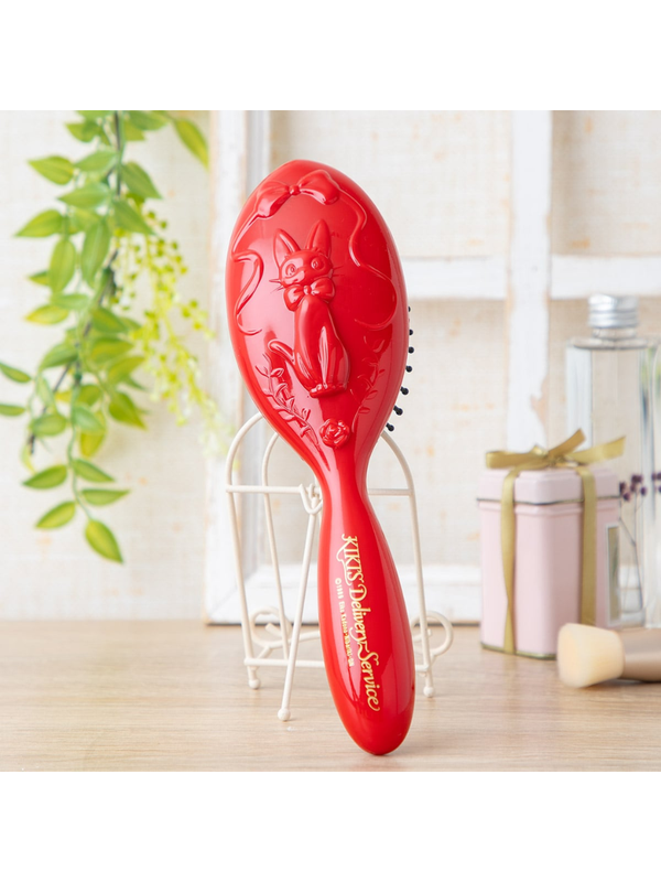 Kiki's Delivery Service Red Hair Brush Jiji Ribbon Rose Design