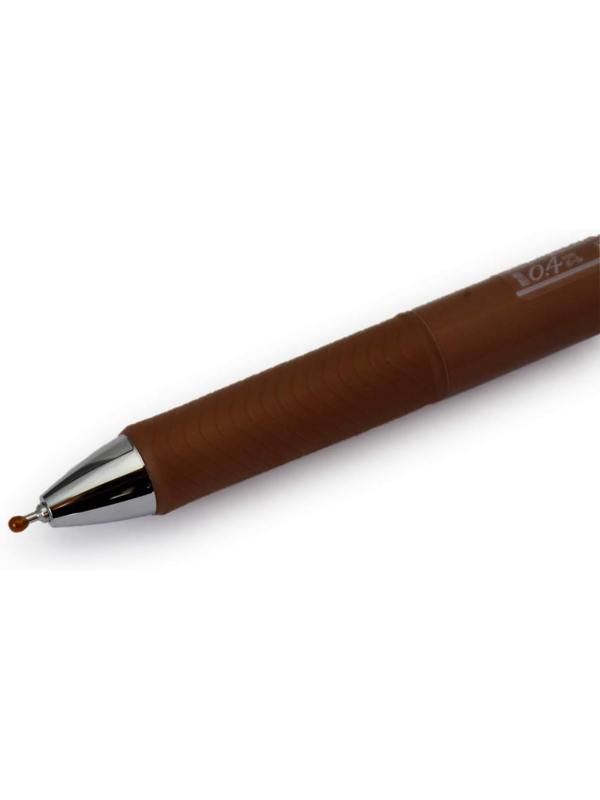 Pentel Energel Clena 0.4mm Extra Fine Needle Tip  Brown BLN74L-E