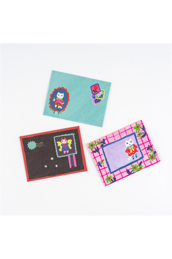 Hobonichi Yumi Kitagishi White Cat Mini Letter Set
