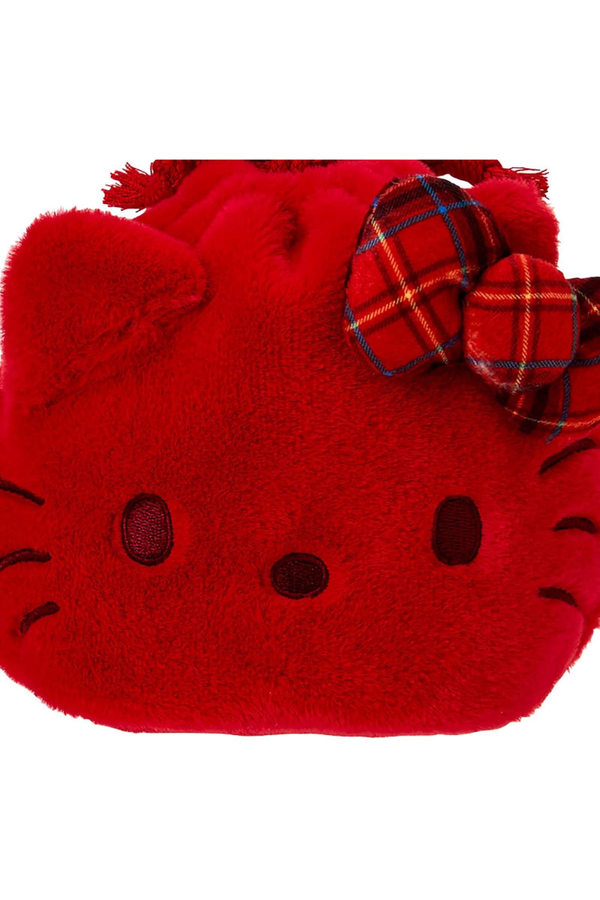 Sanrio Hello Kitty Face Drawstring Pouch – Candy Red