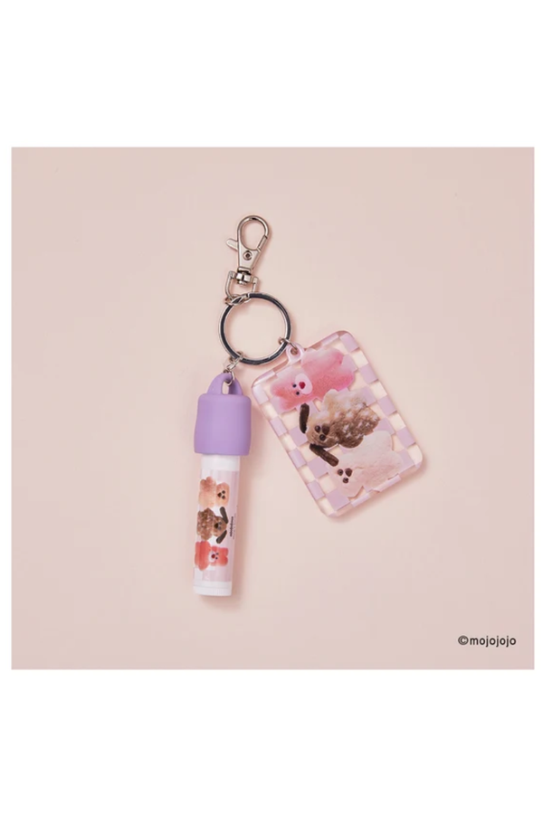 mojojojo × John Masters Organics Lip Calm Keychain & Pink Charm Pouch Set