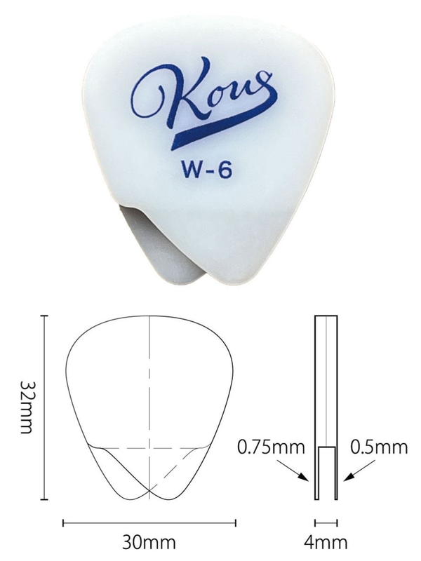 Kous W-6 Layered Guitar Picks 3-Pack