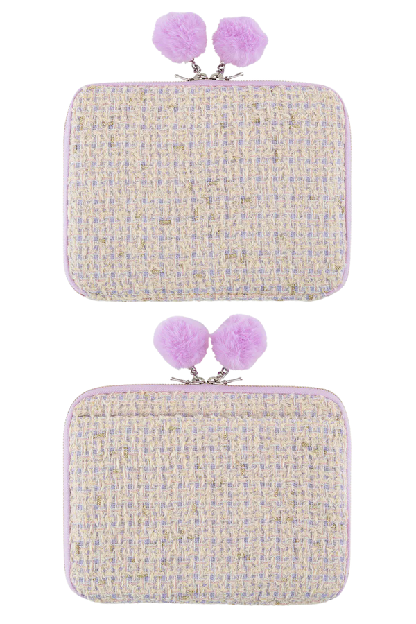 Hobonichi Large Drawer Pouch – Iwate Homespun Pom Pom Tweed
