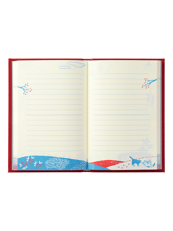 MIDORI 1 Year Diary with Cat Embroidery Bookmark (12887006)