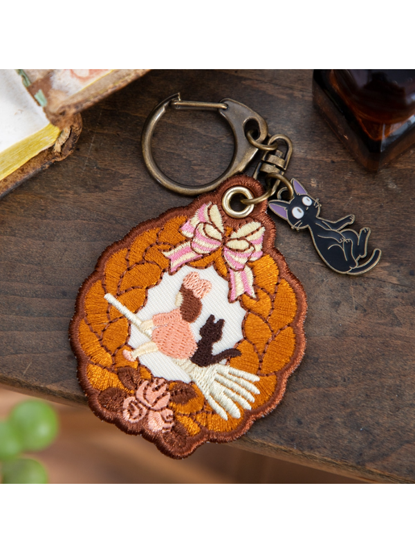 Kiki’s Delivery Service Embroidered Keychain Bread Wreath