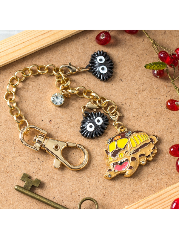My Neighbor Totoro Catbus Metal Charm Keychain