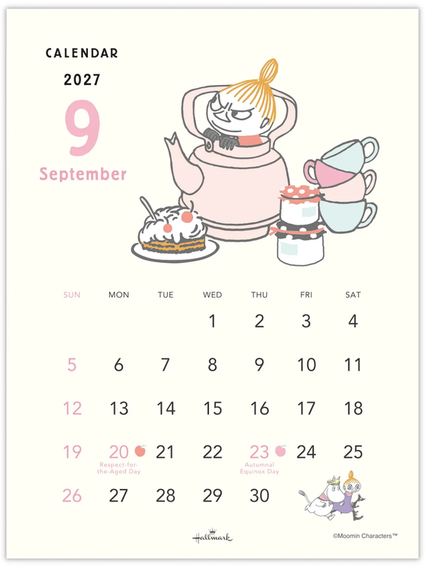 Moomin Little My 2027 Vertical Desk Calendar