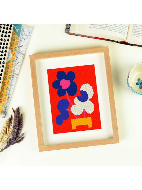 MoMA Mickebana Flower Trio Needlepoint Kit DIY Embroidery Set