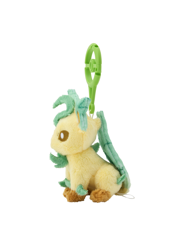 Pokemon Leafeon Mascot Plush with Poke Ball Carabiner Bag Charm