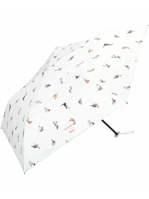 Masayuki Oki x Wpc. Lightweight Folding Umbrella 50cm Cat Print