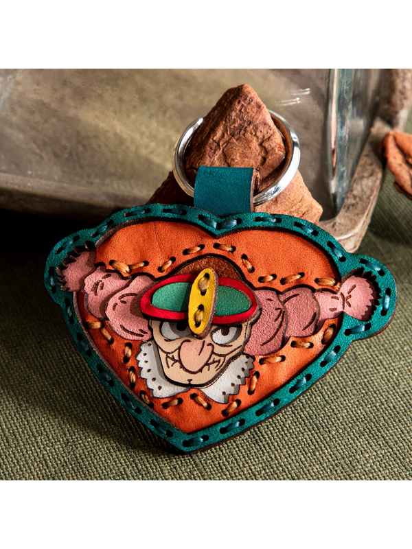 Castle in the Sky Dola Leather Keyring Handmade Cow Leather Key Holder