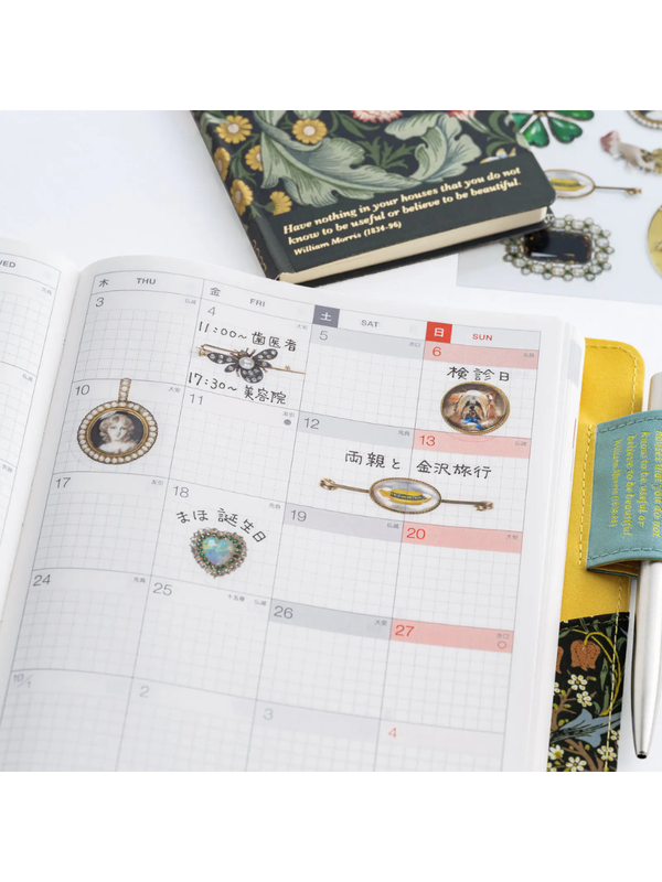 Hobonichi V&A Jewelry Sticker Sheet
