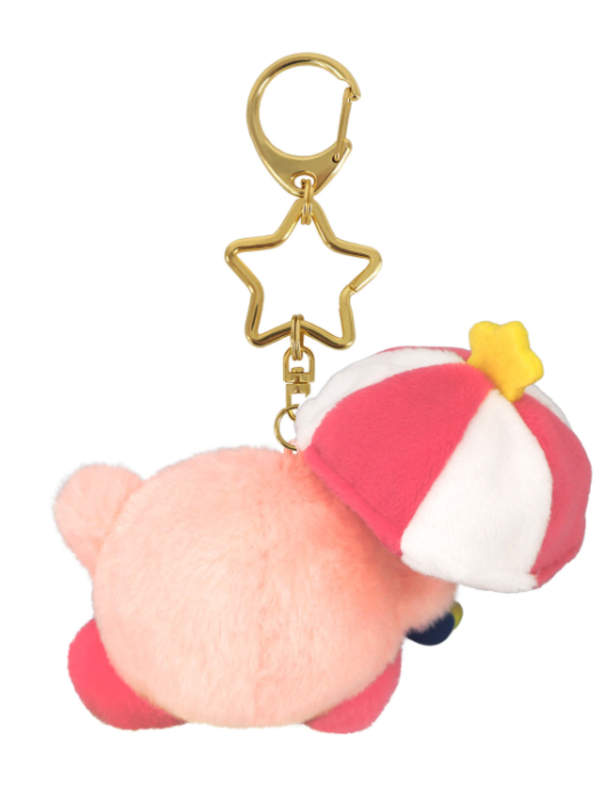 Kirby Mini Plush Mascot Keychain Parasol