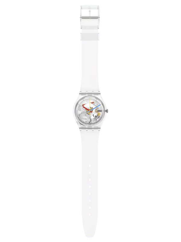 Swatch CLEARLY GENT SO28K100-S06 Transparent Watch