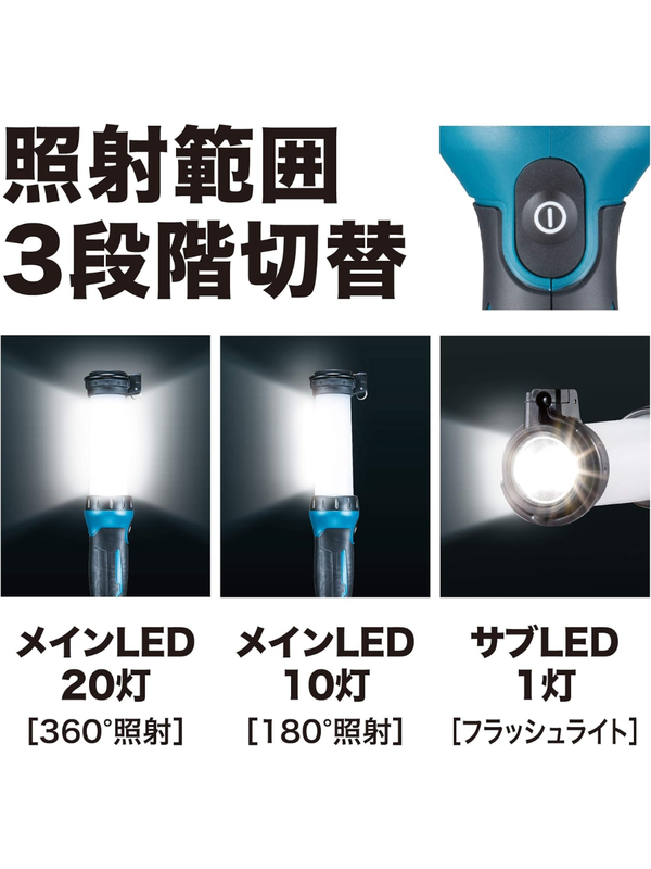 Makita ML002GO 40Vmax Cordless LED Work Light 360° Illumination