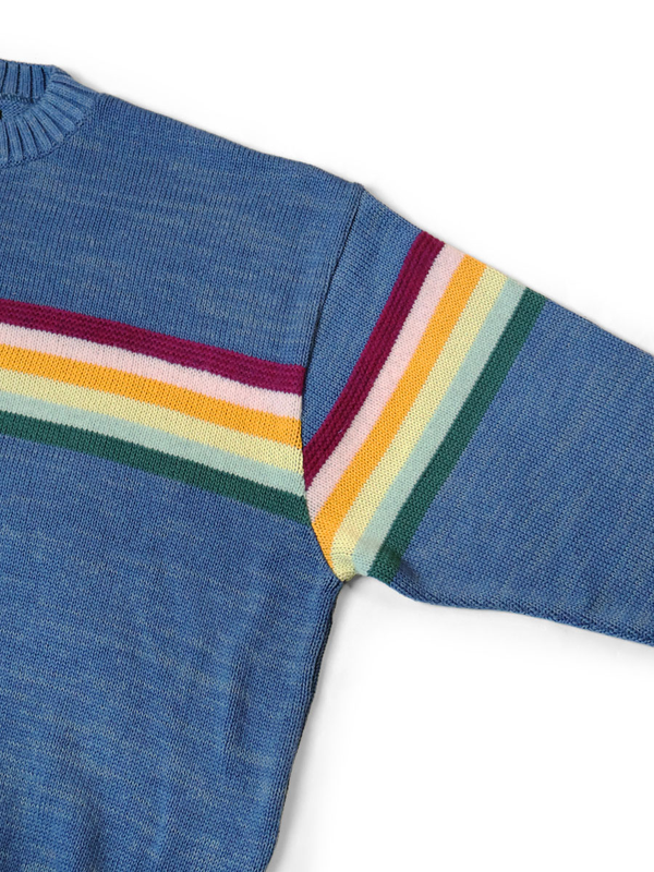 Kapital 5G Cotton Knit MOONBOW PECKISH RAINBOWY Crew Knit Sweater