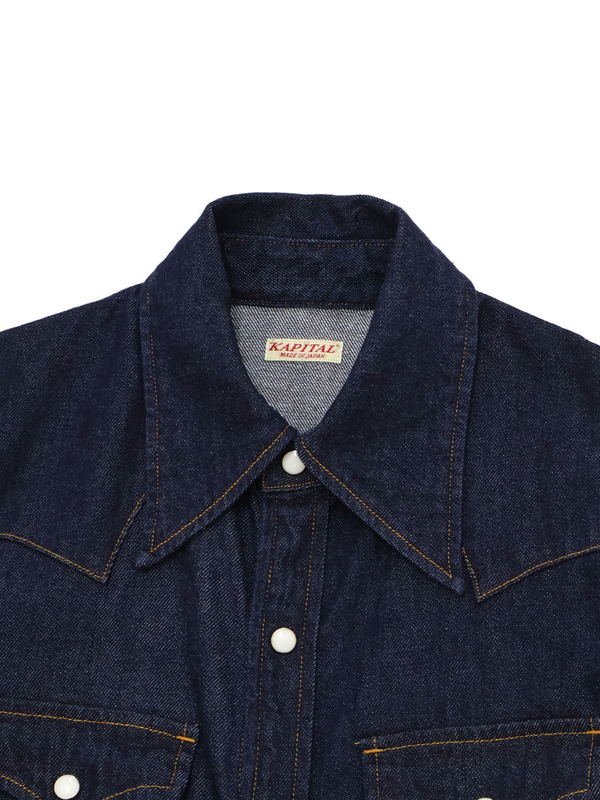 Kapital 8oz Denim Western Shirt (L;s)