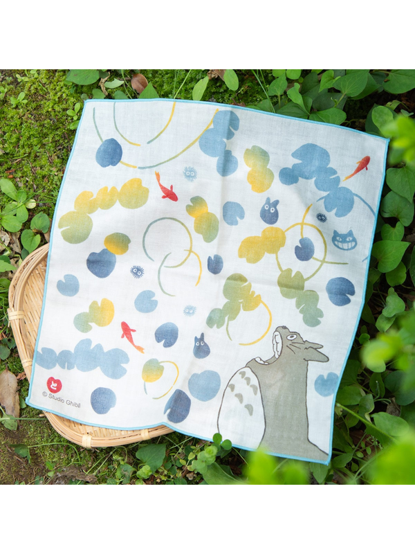 My Neighbor Totoro Gauze Handkerchief Goldfish Water Ripple Design