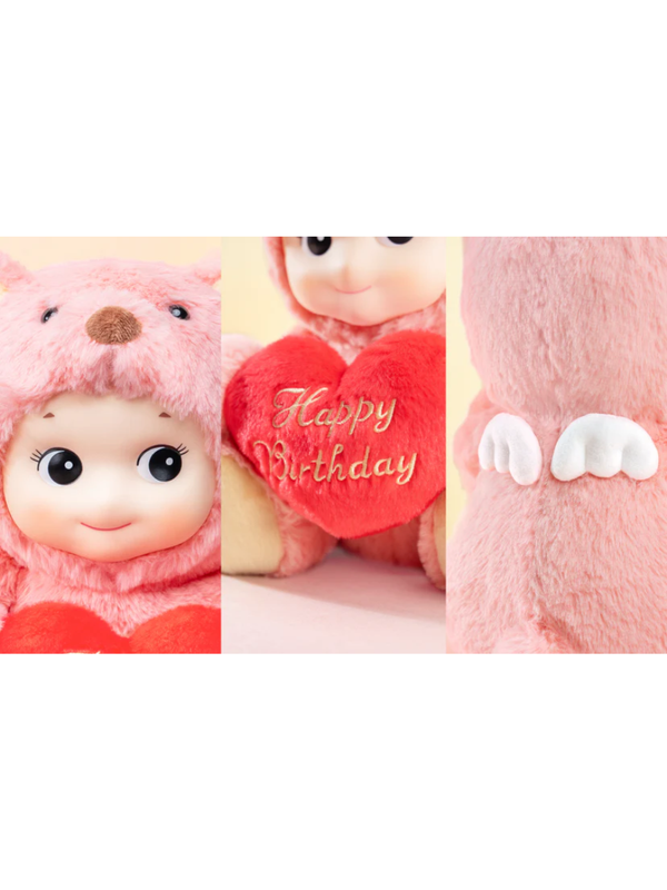Sonny Angel Plush Collection Cuddly Bear Pink Plush Doll--【Pre-Order】