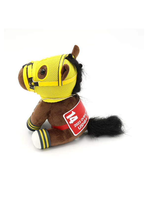 Idol Horse Ushba Tesoro 2023 Dubai World Cup Plush Doll M Size with Commemorative Plate