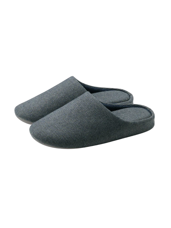 MUJI Cotton Twill Indoor Slippers with Firm Cushioned Sole