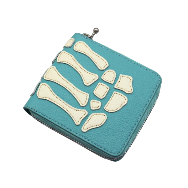 KAPITAL THUMBS UP BONE HAND ZIP Wallet